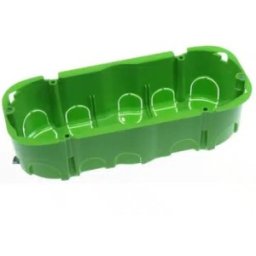 Doza Ovala 6 Posturi Gewiss, pentru Gips Carton, Verde