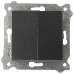 Intrerupator Dublu 10 A, Exen, 250 V Negru
