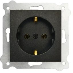 Priza Simpla Incastrata Exen, 16 A, 250 V, Schuko Negru