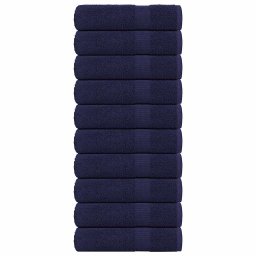Prosoape de mana 10 buc Bleumarin 50x100cm 360 g/m² 100% bumbac GartenMobel Dekor