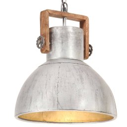 Lampa suspendata industriala 25 W, argintiu, 40 cm, E27, rotund GartenMobel Dekor