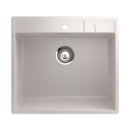 Chiuveta de bucatarie din compozit ECOSTONE ES-15-331, alb-crem, cu cuva mare