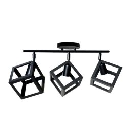 Lustra cubica neagra Trio STRUKTUR, metal, 3xE27, pentru interior