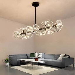 Candelabru din cristal PETERHOF Regalis, 15x G4, 120 cm, negru elegant