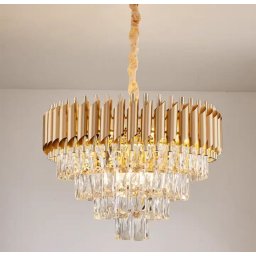 Candelabru din cristal Versailles Magno, 8xE14, 60 cm, auriu, reglabil