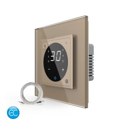 Termostat smart Livolo ZigBee pentru încalzire electrica, auriu
