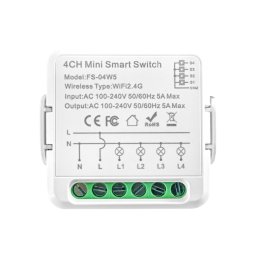 Releu smart Wi-Fi Luxion cu 4 canale si timer pentru iluminat