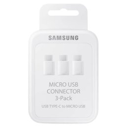 Adaptor Samsung USB-C la Micro USB, set 3 bucati, alb