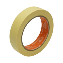 Banda de mascare din hartie galbena 24 mm x 36 m pentru vopsire