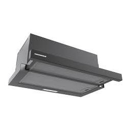 Hota HTCH-MD600GBK - Hota de Bucatarie, 60 cm, 630 m³/h, 2 trepte, Iluminare LED, Negru