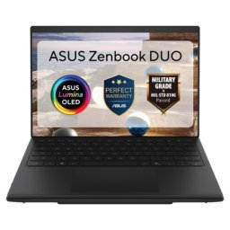 Notebook Zenbook Duo UX8407AA-SN596X, Intel Core Ultra X9 388H, 2 x 14 inch Touch, RAM 32GB, SSD 2TB, Intel Arc B390, Windows 11 Pro, Moher Gray