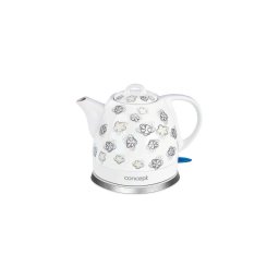 Concept RK0010ne - Fierbător electric 1 l, 1100 W/230 V, alb/ceramică