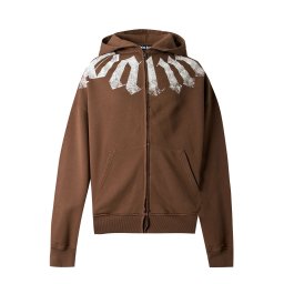 PALM ANGELS Jachetă Big Neck Logo Loose PAMBE002FL001-6003 brown-off white