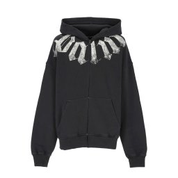 PALM ANGELS Jachetă Big Neck Logo Loose PAMBE002FL001-1003 black-off white