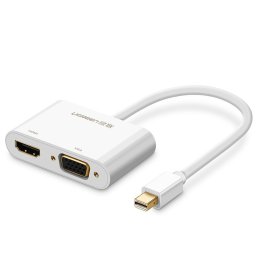 Adaptor Ugreen HDMI / VGA - mini DisplayPort 4K@30 Hz Full HD 1080p white (MD108 10427)