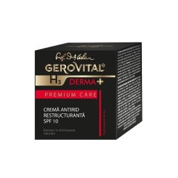 Crema antirid restructuranta SPF 10 Gerovital H3 Derma+ Premium Care (Concentratie: Crema pentru fata, Gramaj: 50 ml)