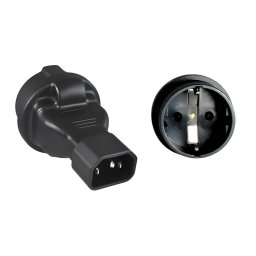 Adaptor IEC C14 la Schuko mama 230V, max. 10A, kpsr-05