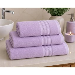 Set 3 prosoape baie Valentini Bianco TM900A/3/Lilac
