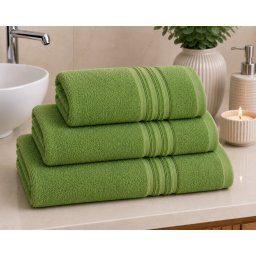Set 3 prosoape baie Valentini Bianco TM900A/3/1145 Olive