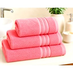 Set 3 prosoape baie Valentini Bianco TM900A/3/2221 Roz