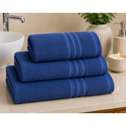 Set 3 prosoape baie Valentini Bianco TM900A/3/1119 Bleumarin