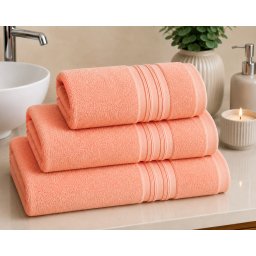 Set 3 prosoape baie Valentini Bianco TM900A/3/1113, Peach