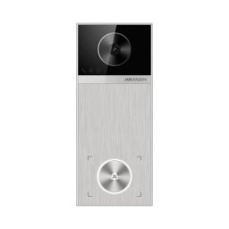 Post videointerfon de exterior WI-FI Hikvision DS-KV6114-MWBE1, montaj aparent, camera HD 4MP, WDR, unghi vizualizare: orizontal: 150° vertical: 75°, iluminare IR: 3m, cititor de card incorporat mifare M1 13.56 MHz, microfon omnidirectional si difuzor