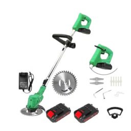 Motocoasa Electrica cu 2 acumulatori 36V de 18000 RPM accesorii incluse verde