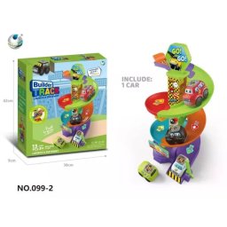 Set de joacă cu tobogan pentru mașinuțe – cu 1 mașinuță