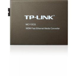 Switch media convertor TP-Link, 2 porturi (1x100Mbps SC, 1x10/100 Mbps (RJ-45)), BiDi 10/100Base-TX to 100Base-FX (SC), Single-Mode, 20Km, WDM type B (se foloseste in pereche cu MC111CS), single fiber, montabil in sasiu
