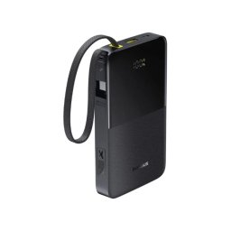 Baterie externa BASEUS EnerFill FC51 Bipow2 Pro, 10000 mAh, 1x USB, 1x USB-C, 22.5 W, Display, Cablu USB-C integrat, Black