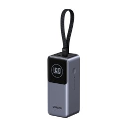 Baterie externă UGREEN Nexode PB723-55365B, 20000mAh, 130W, cablu USB-C integrat, display digital, Gray