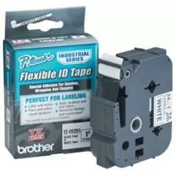 Bandă laminată/flexi id Brother TZFX251, 8m/24mm negru/alb