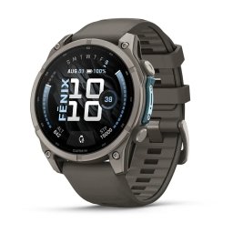Smartwatch fēnix 9 47mm Titanium with Pebble Grey Silicone Band