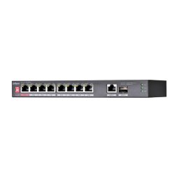 Switch PoE PFS3110-8ET1GT1GF-96 Unmanaged Gigabit Ethernet (10/100/1000) Power over Ethernet (PoE) Black