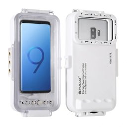 Case Puluz 45m Waterproof Diving Housing for USB C Smartphones Underwater Photo Video (white)