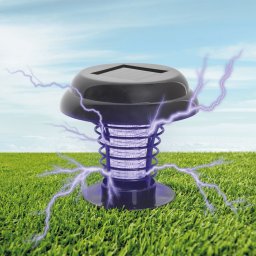 Capcana insecte solara UV LED, anti tantari, 600V, IP44, autonomie 8h, negru