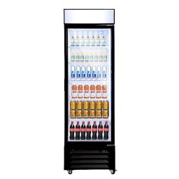 RESIGILAT - Vitrina frigorifica profesionala STARCREST SPS-360DC, 360 L, Caseta luminoasa, Display Temperatura, Panou comanda Digital, Iluminare LED, Roti, H 195 cm