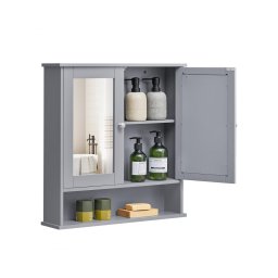 Dulap de baie cu oglindă ZARA 58,5x56,5 cm gri