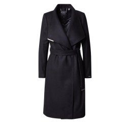 TED BAKER Palton Rose Midi Length Belted Wool Wrap 249306 black