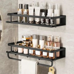 Organizator de perete Dublu cu suport prosop 40 cm