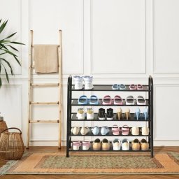 Organizator incaltaminte negru, 5 niveluri