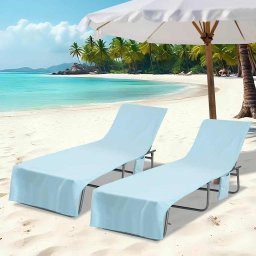 Prosoape pentru sezlong 2 pcs albastru 210 x 75 cm GartenMobel Dekor