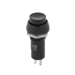 Intrerupator PBS-11A rotund cu buton, negru, 1A/230V pentru panou