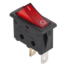 Intrerupator ON/OFF 16A 250V cu lampa rosie, tip rocker pentru panou