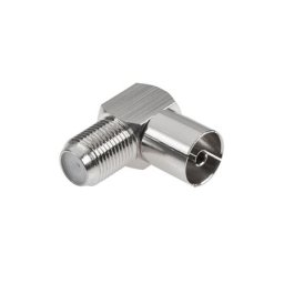 Adaptor metalic TV mama la F mama pentru cablu coaxial, conector antena