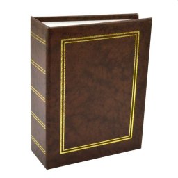 Album foto clasic tip carte 13x18 pentru 100 poze, coperta tare maro