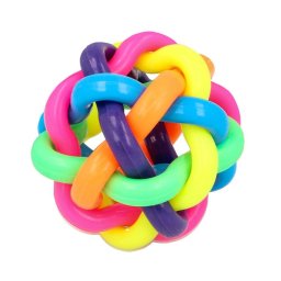 Minge antistres curcubeu moale pentru relaxare si concentrare, 6,5 cm