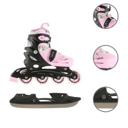Role reglabile 4 in 1 Nils Extreme NH18331 negru/roz