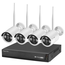 Set supraveghere video WiFi cu 4 camere si NVR, compatibil Tuya